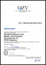 DIN EN ISO 9001 - Keller Modellbau in Augsburg